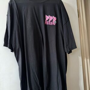 Black Half Evil 333 Glo Gang T-Shirt with Pink Logo
